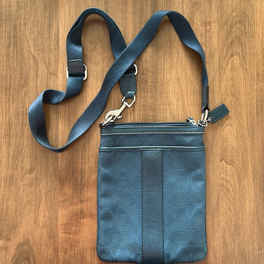 Blue Coach Crossbody Purse